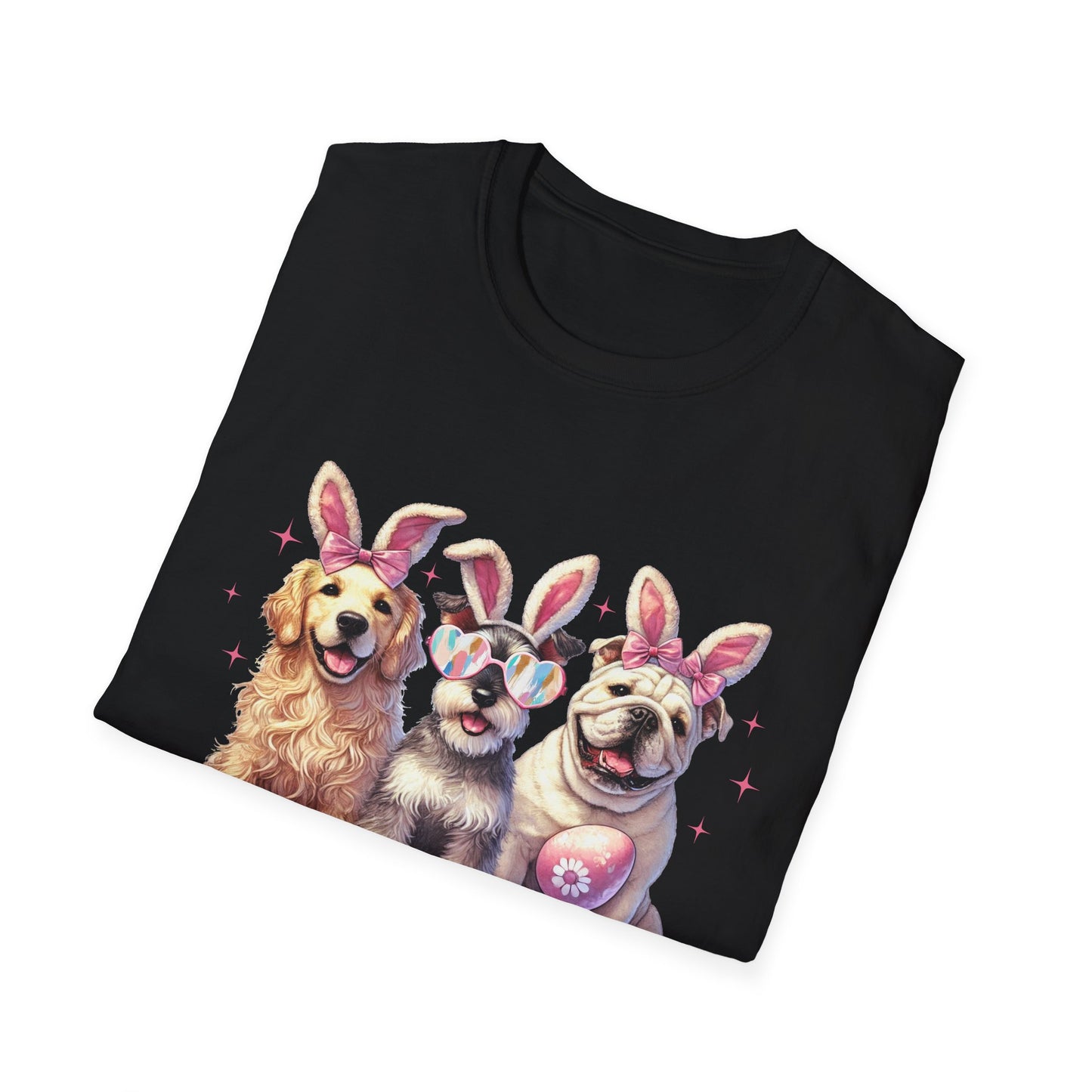 Happy Easter Dog T-Shirt | Unisex Softstyle Tee for Pet Lovers