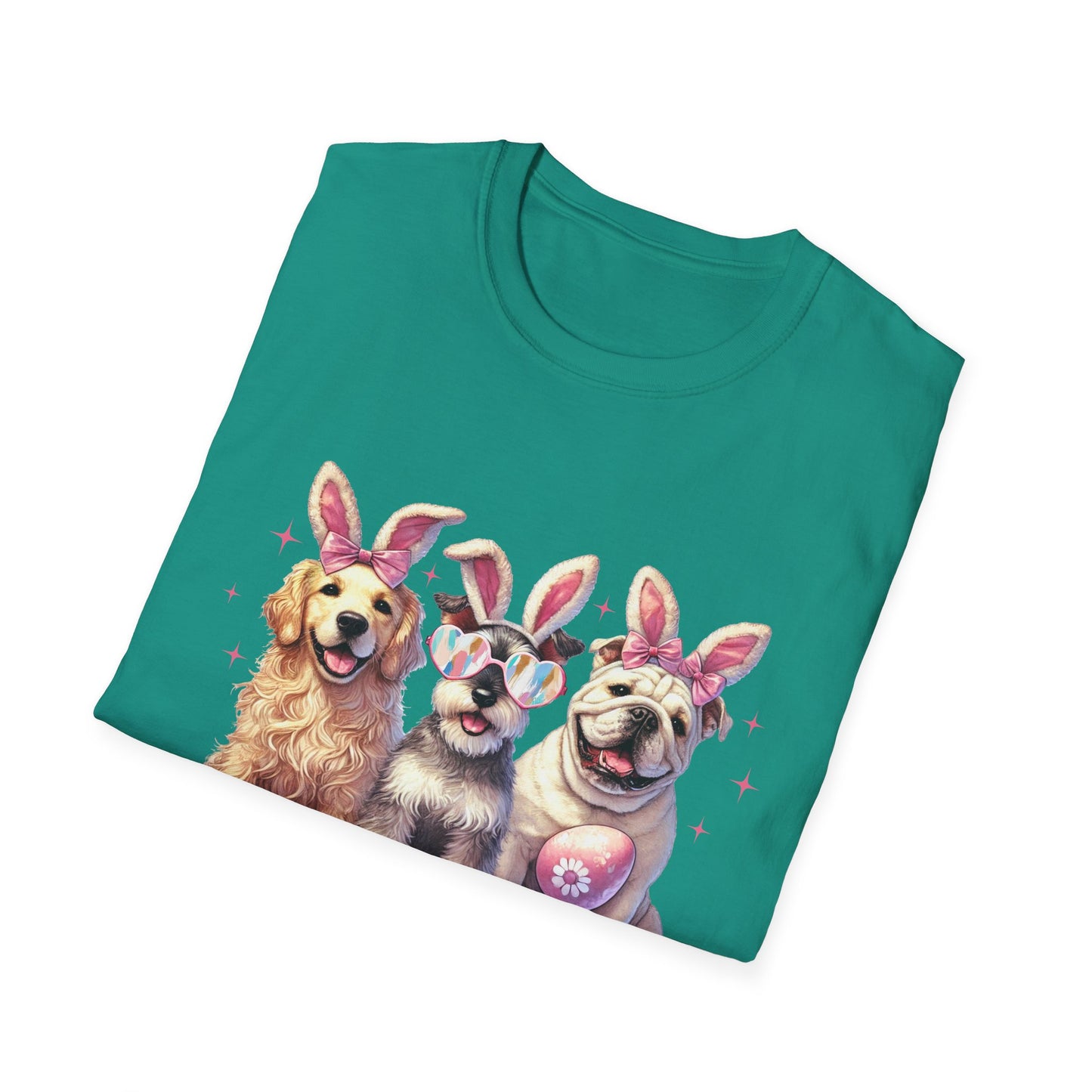 Happy Easter Dog T-Shirt | Unisex Softstyle Tee for Pet Lovers