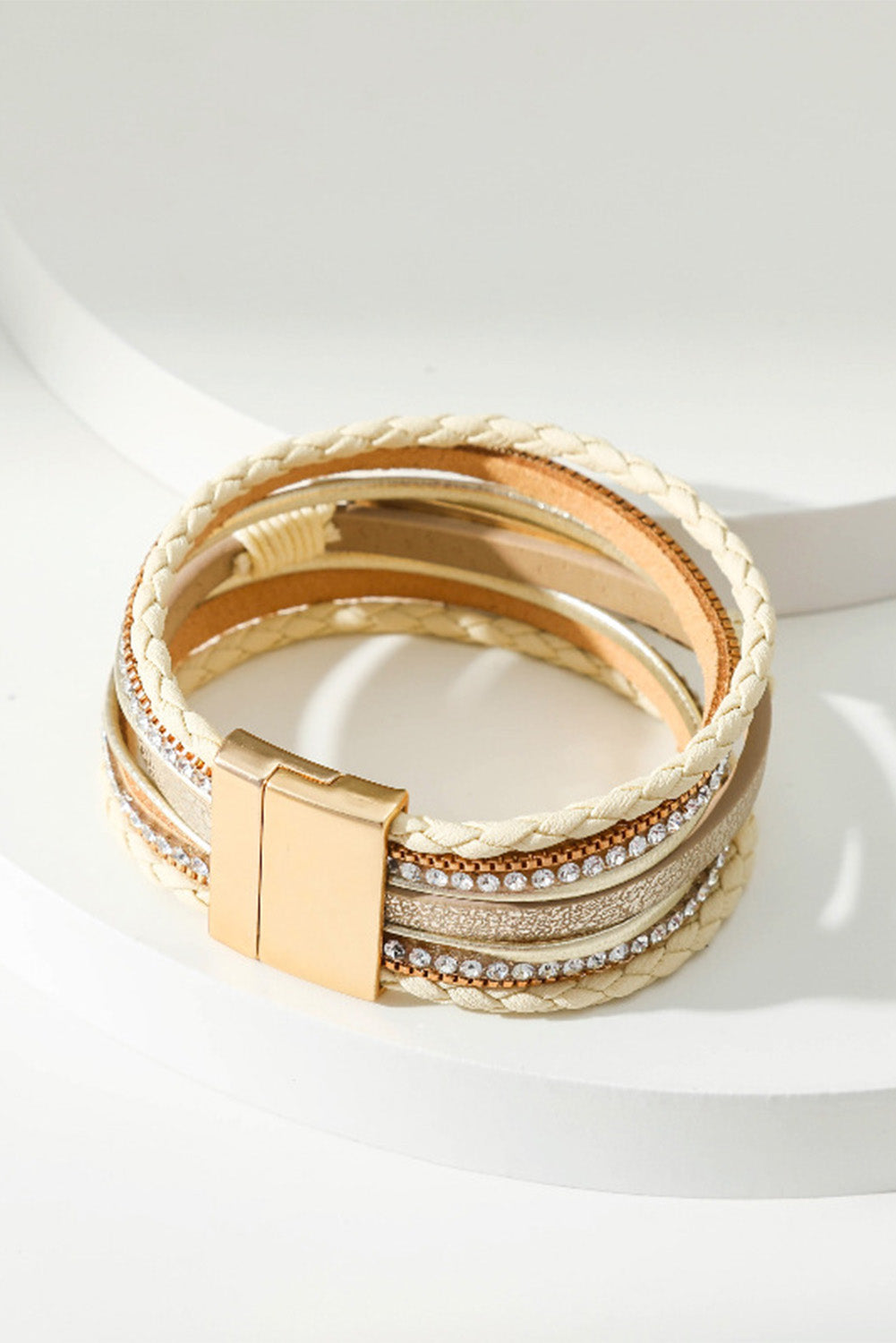BLESSED Rhinestone Braided (Beige) - MyRoomyStuff