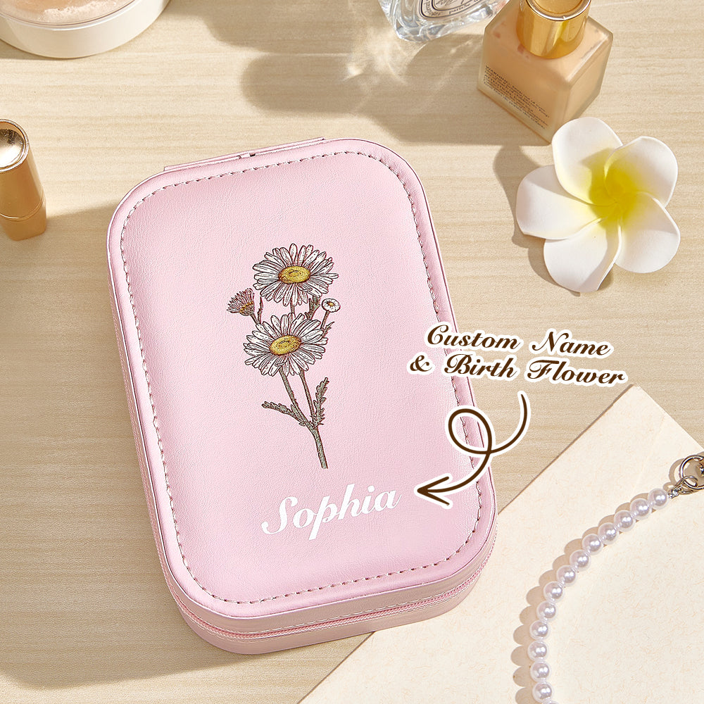 Jewelry Box with LED Makeup Mirror Birthday Gift for Her
