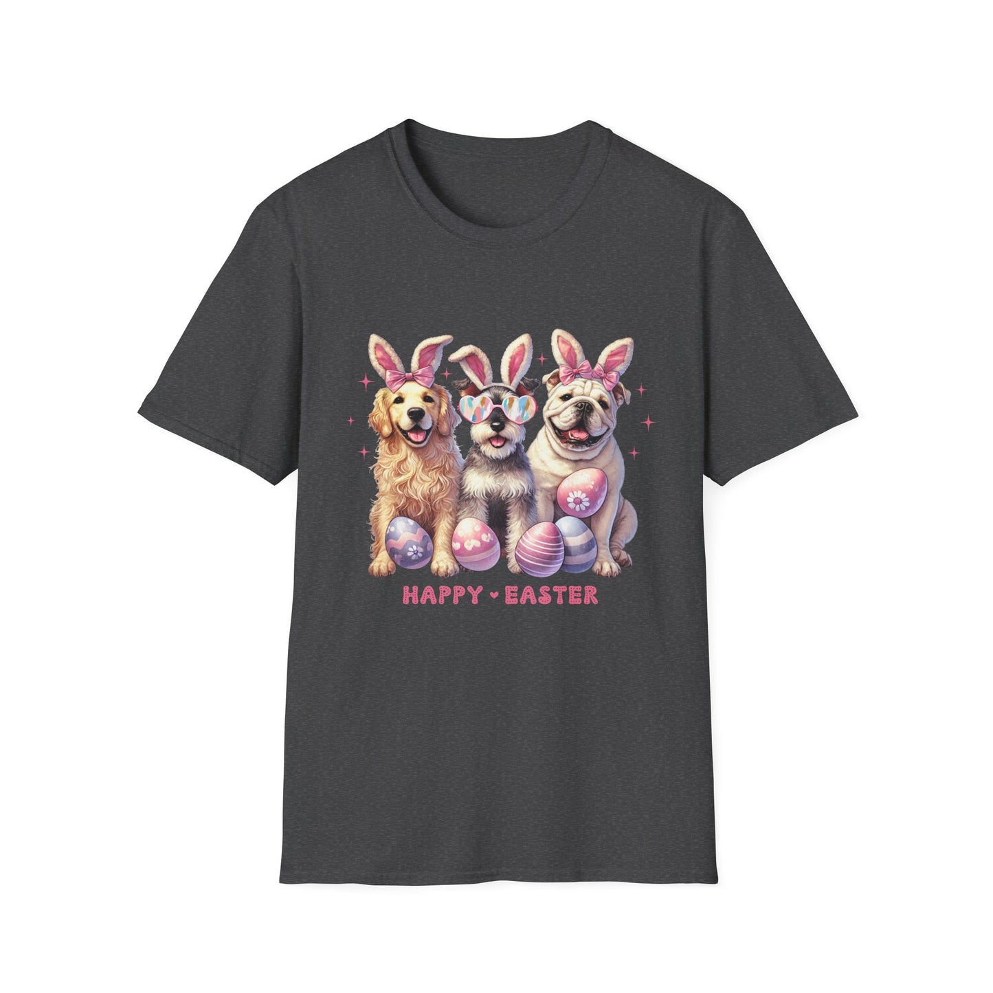 Happy Easter Dog T-Shirt | Unisex Softstyle Tee for Pet Lovers