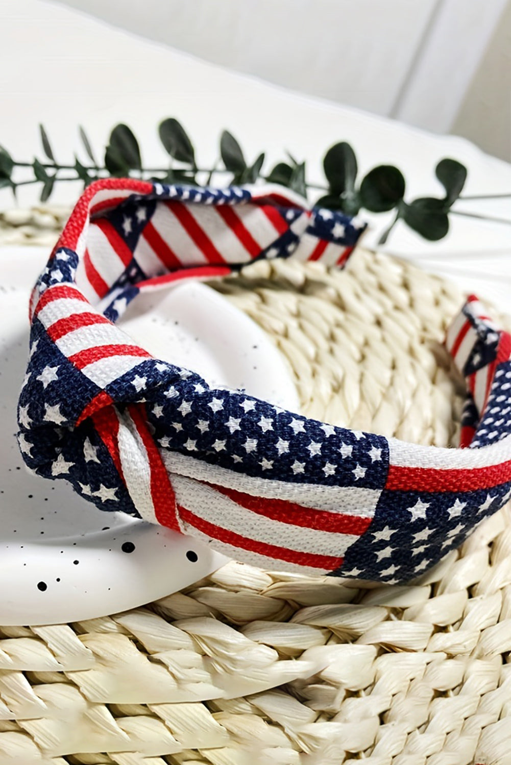 Navy Blue Flag Day Knotted Headband - MyRoomyStuff
