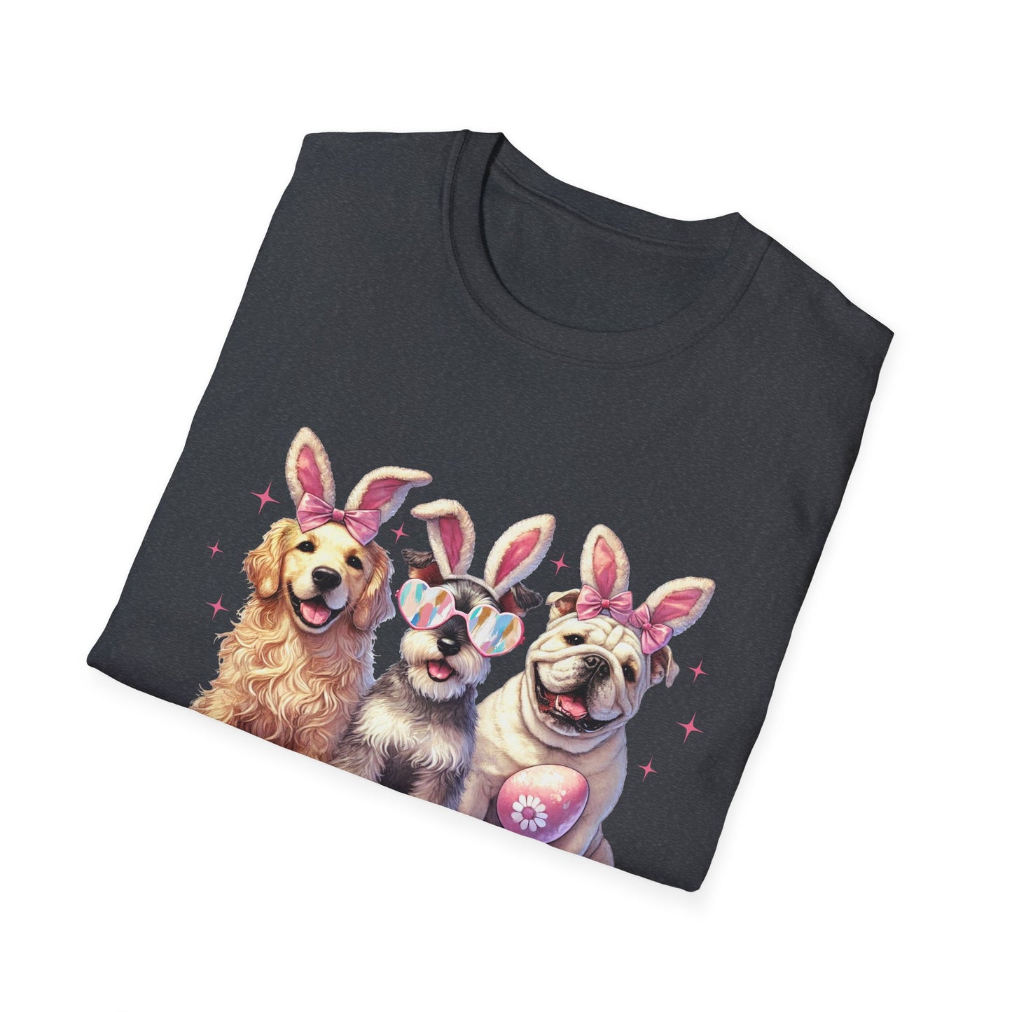 Happy Easter Dog T-Shirt | Unisex Softstyle Tee for Pet Lovers