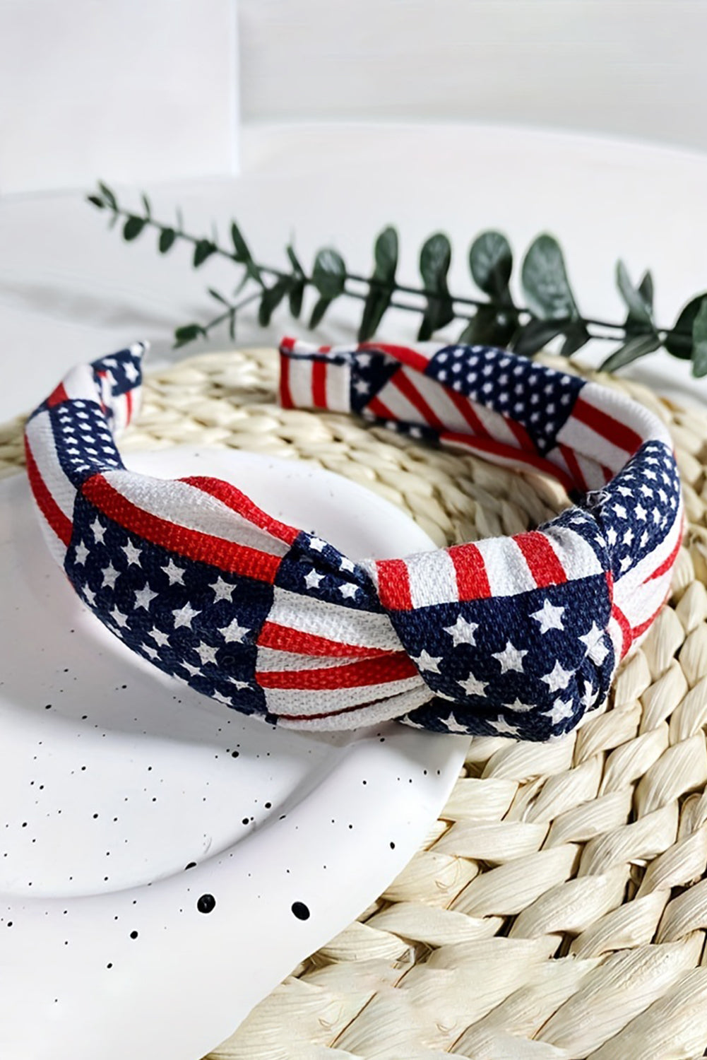 Navy Blue Flag Day Knotted Headband - MyRoomyStuff