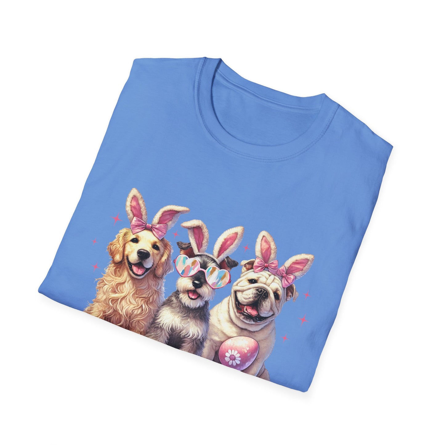 Happy Easter Dog T-Shirt | Unisex Softstyle Tee for Pet Lovers