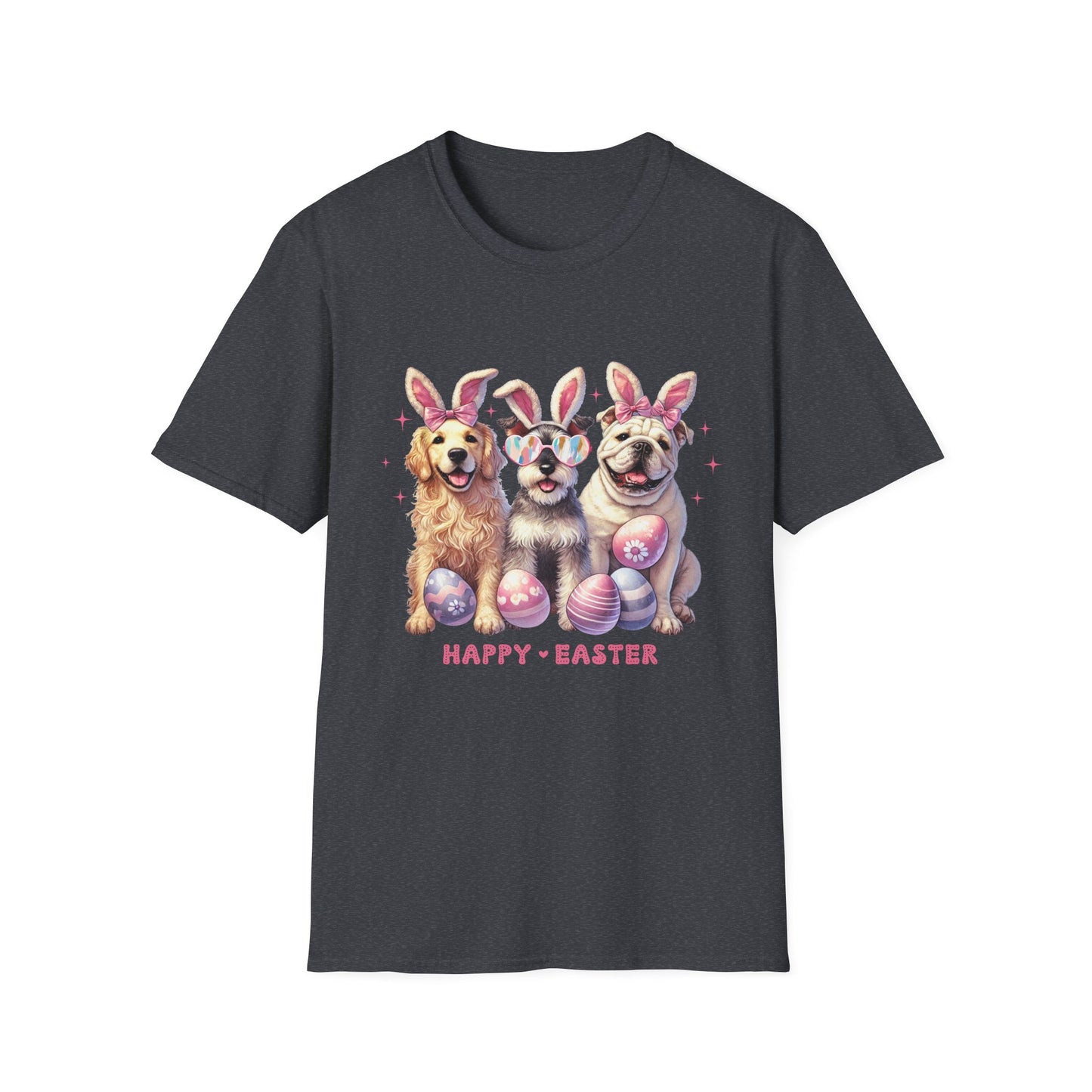 Happy Easter Dog T-Shirt | Unisex Softstyle Tee for Pet Lovers