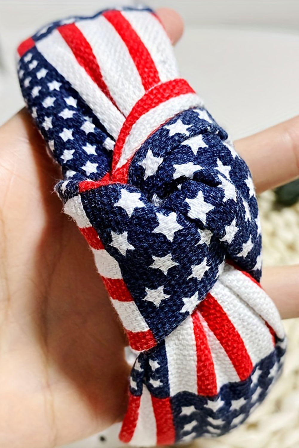 Navy Blue Flag Day Knotted Headband - MyRoomyStuff