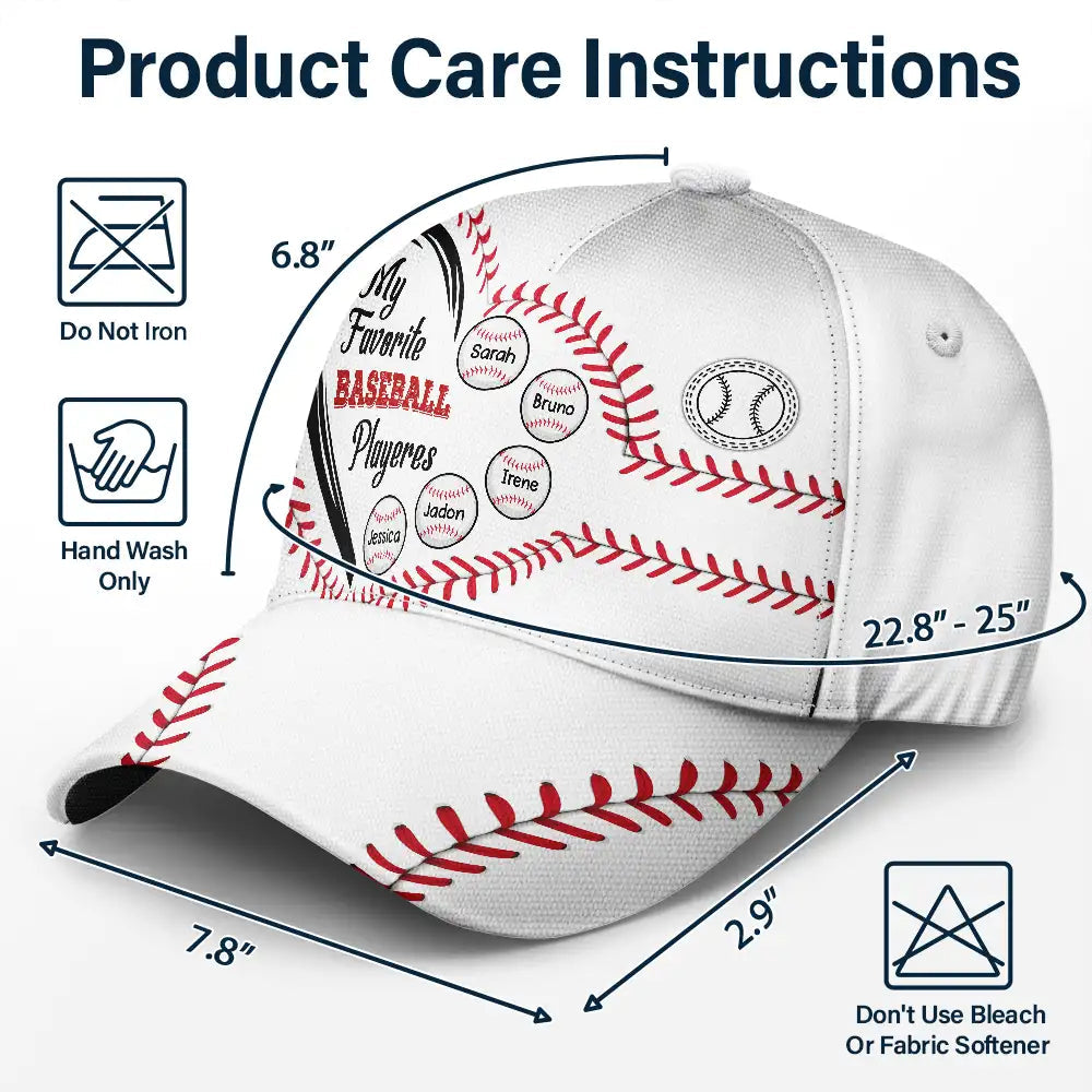 Personalized Cap│ My Favorite Baseball Players