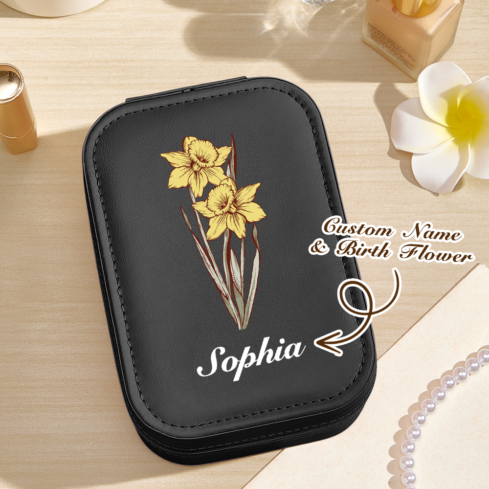 Jewelry Box with LED Makeup Mirror Birthday Gift for Her