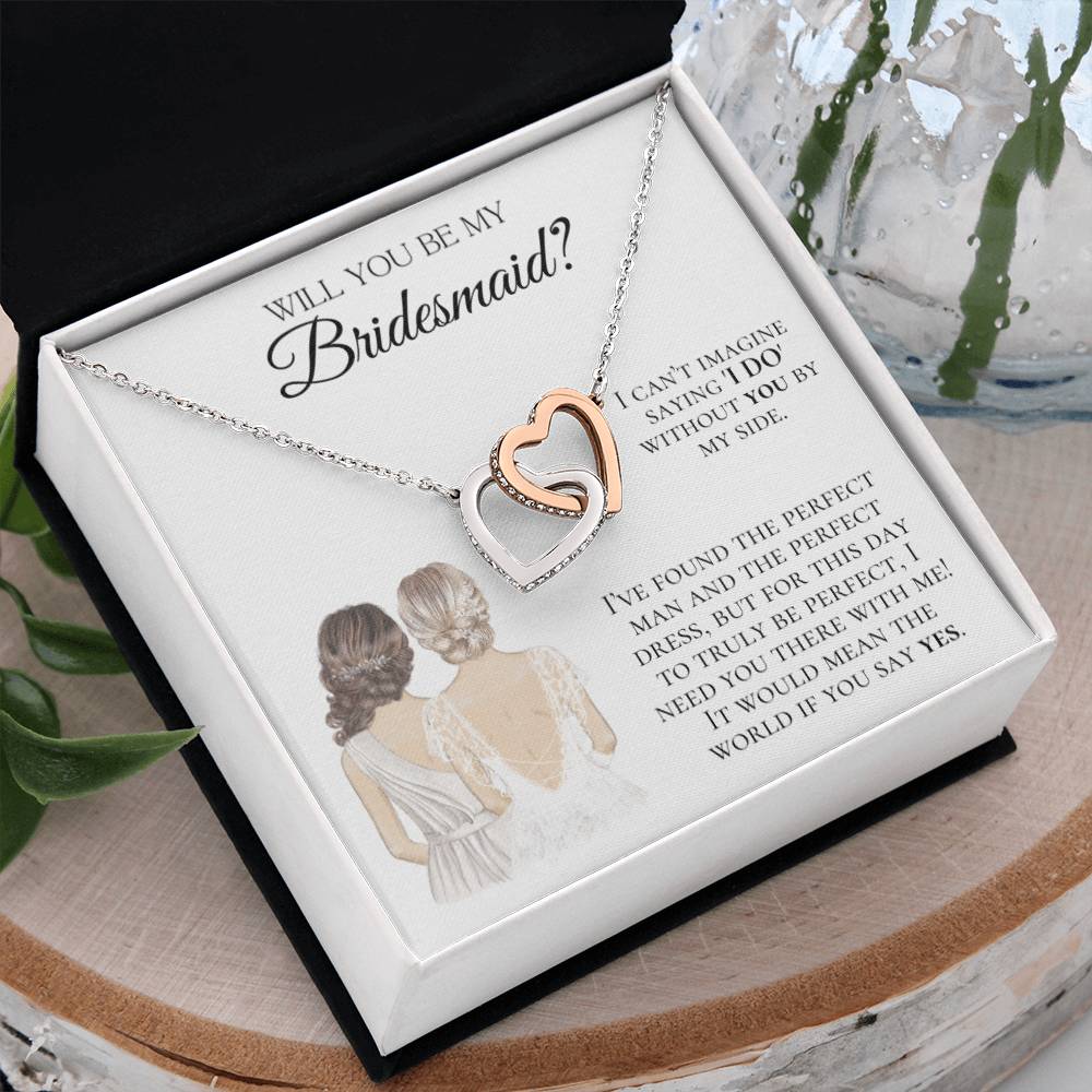 Bridesmaid │ Connected │Interlocking Hearts Necklace