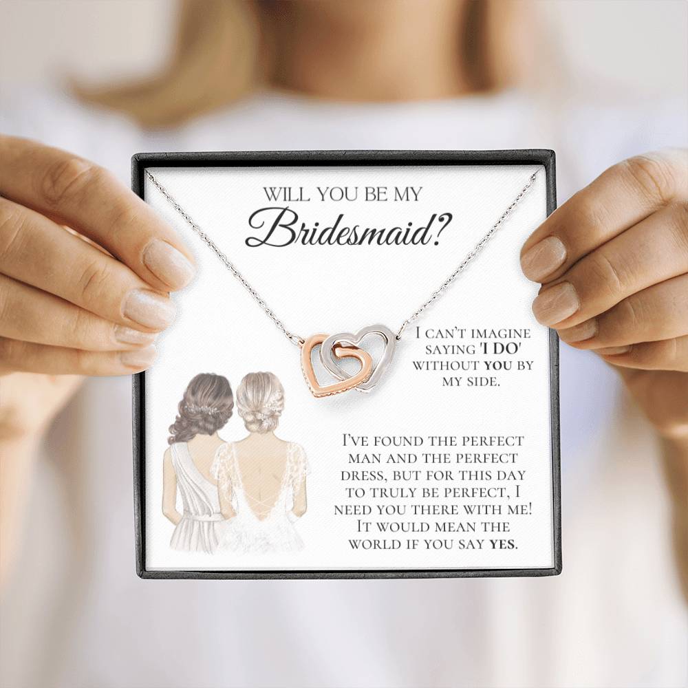 Bridesmaid │ Connected │Interlocking Hearts Necklace