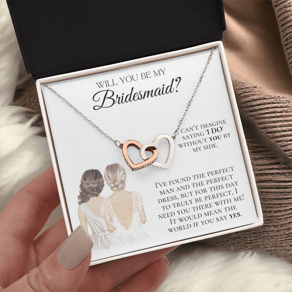 Bridesmaid │ Connected │Interlocking Hearts Necklace