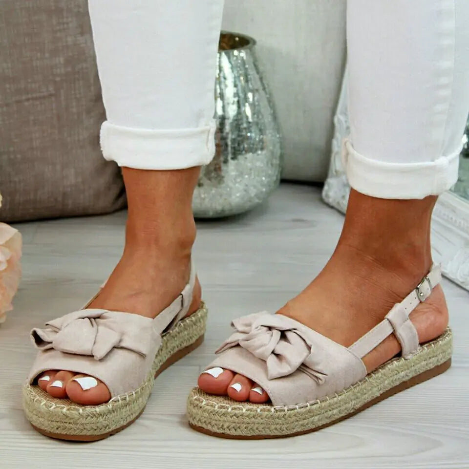 Thick-Soled Peep-Toe Shoes