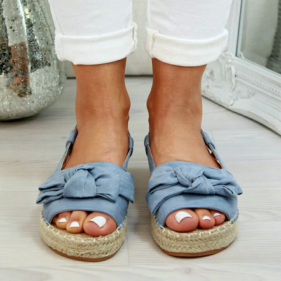 Thick-Soled Peep-Toe Shoes