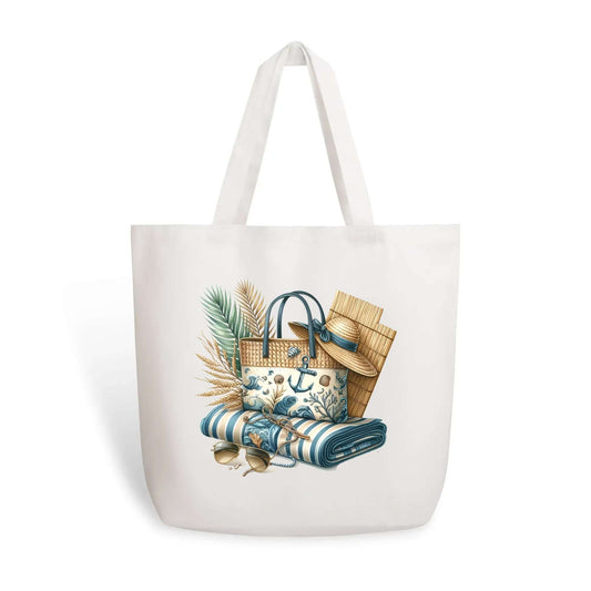 Summer│ 100% Cotton Tote Bag│ Single-sided Print - MyRoomyStuff