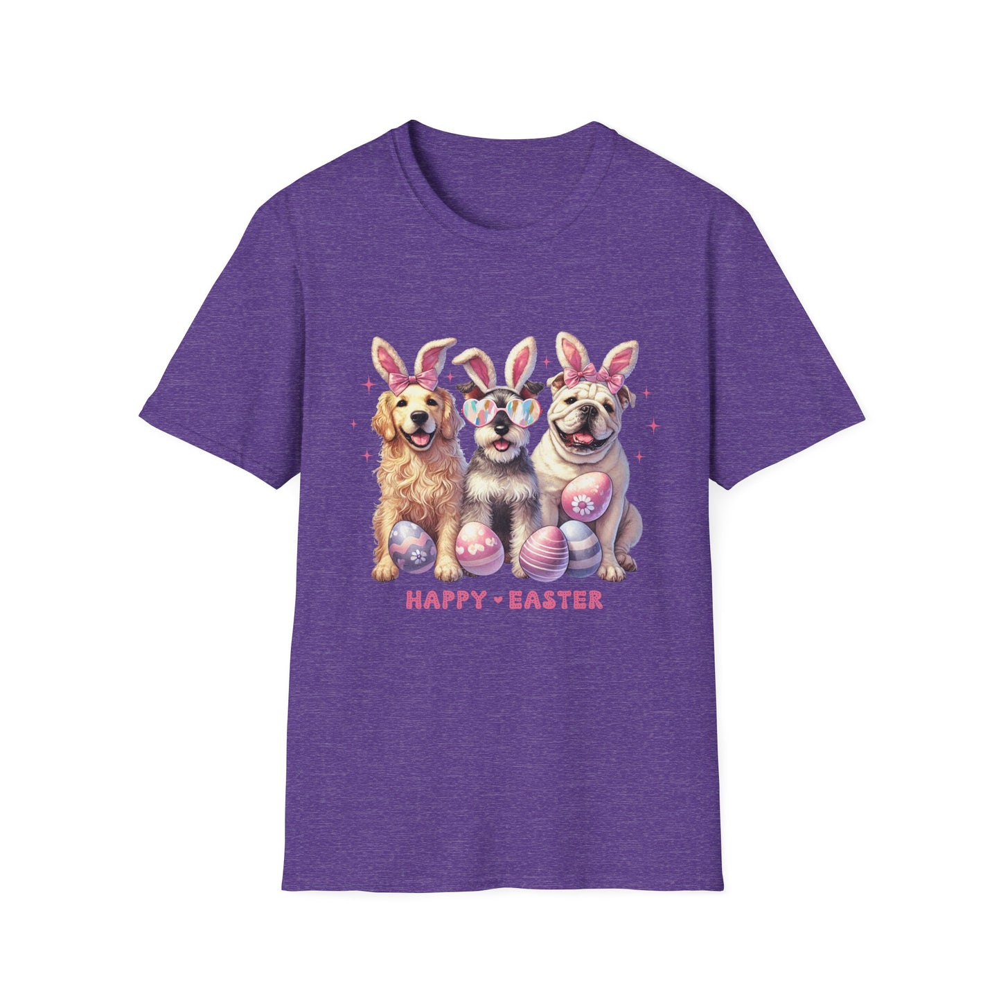 Happy Easter Dog T-Shirt | Unisex Softstyle Tee for Pet Lovers