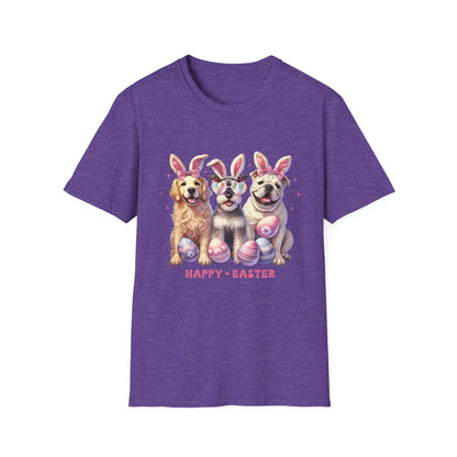 Happy Easter Dog T-Shirt | Unisex Softstyle Tee for Pet Lovers