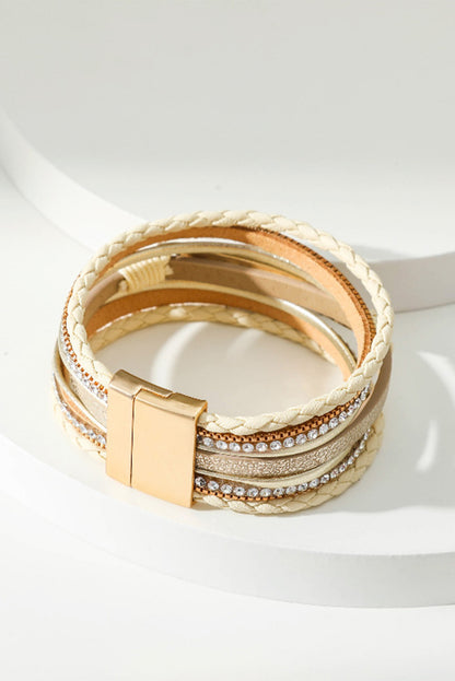 BLESSED Rhinestone Braided (Beige) - MyRoomyStuff