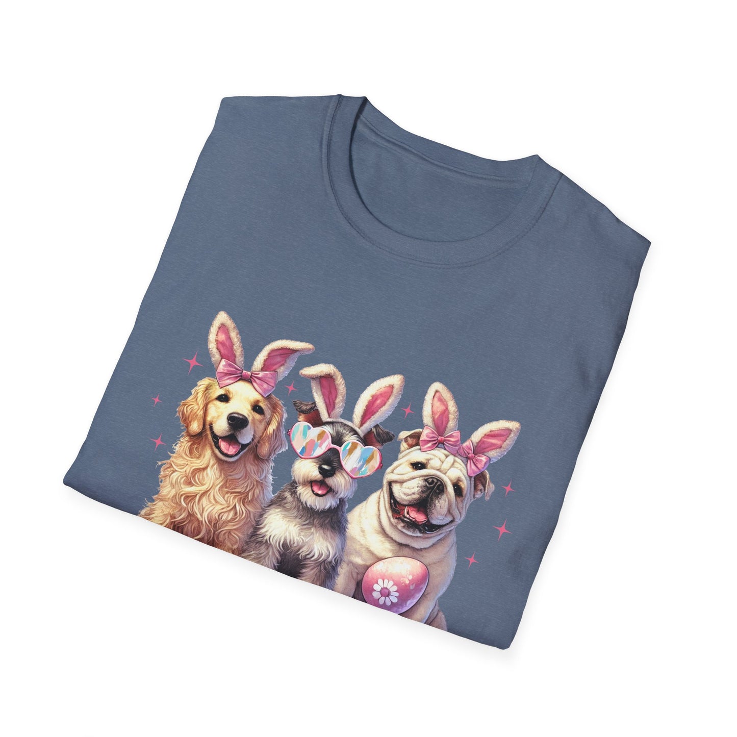Happy Easter Dog T-Shirt | Unisex Softstyle Tee for Pet Lovers