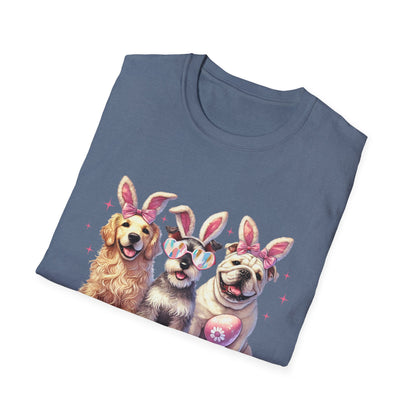 Happy Easter Dog T-Shirt | Unisex Softstyle Tee for Pet Lovers
