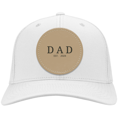 Cap for Dad Est 2024│ Vegan-Leather Patch | Personalized Cap for Dad's Gift│ Handcrafted in USA - MyRoomyStuff