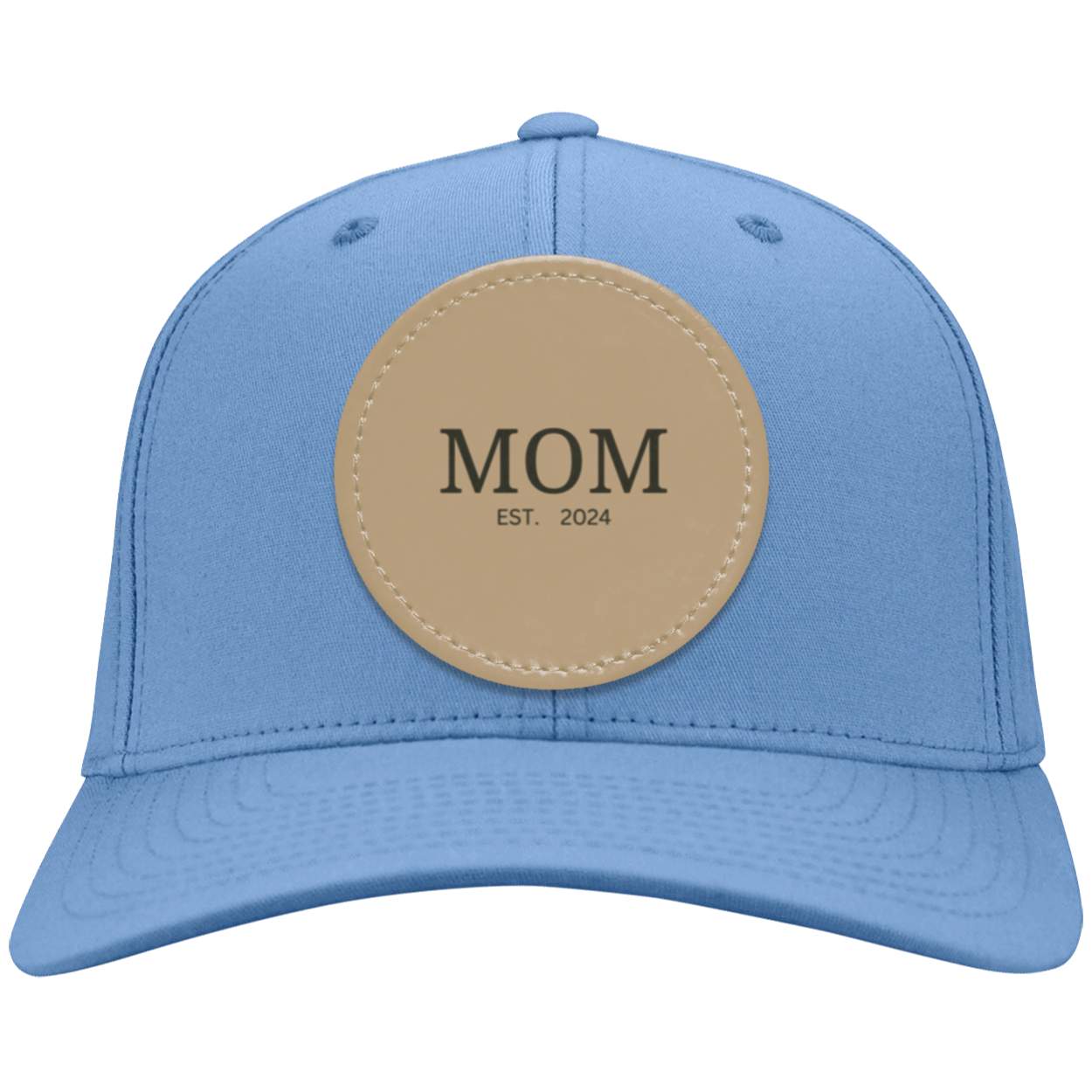 Cap for Mom │Est 2024 Vegan Leather Patch| Personalized Mom Hat for Mothers Day Gift or New Mom Gift, Handcrafted in USA - MyRoomyStuff