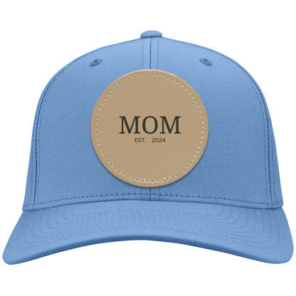 Cap for Mom │Est 2024 Vegan Leather Patch| Personalized Mom Hat for Mothers Day Gift or New Mom Gift, Handcrafted in USA - MyRoomyStuff