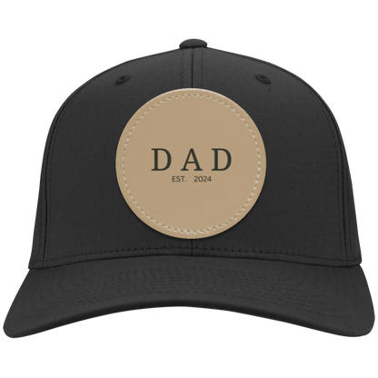 Cap for Dad Est 2024│ Vegan-Leather Patch | Personalized Cap for Dad's Gift│ Handcrafted in USA - MyRoomyStuff