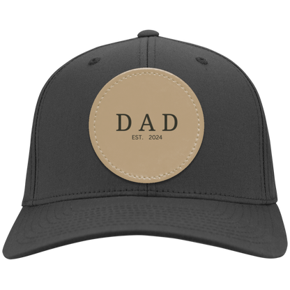Cap for Dad Est 2024│ Vegan-Leather Patch | Personalized Cap for Dad's Gift│ Handcrafted in USA - MyRoomyStuff