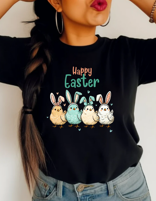 Easter Graphic Print T-shirt│ Crew Neck Casual Top