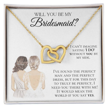 Bridesmaid │ Connected │Interlocking Hearts Necklace