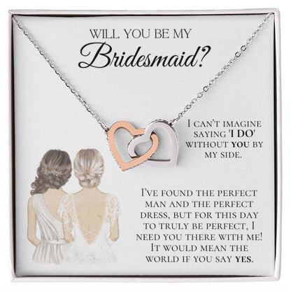 Bridesmaid │ Connected │Interlocking Hearts Necklace