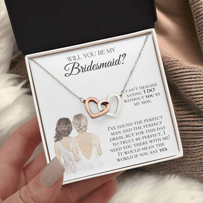 Bridesmaid │ Connected │Interlocking Hearts Necklace