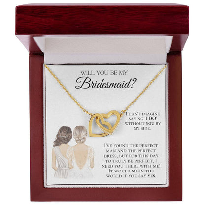 Bridesmaid │ Connected │Interlocking Hearts Necklace