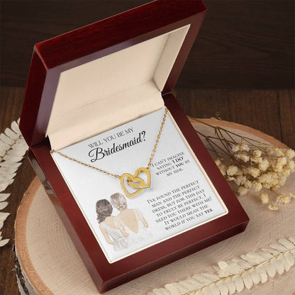 Bridesmaid │ Connected │Interlocking Hearts Necklace
