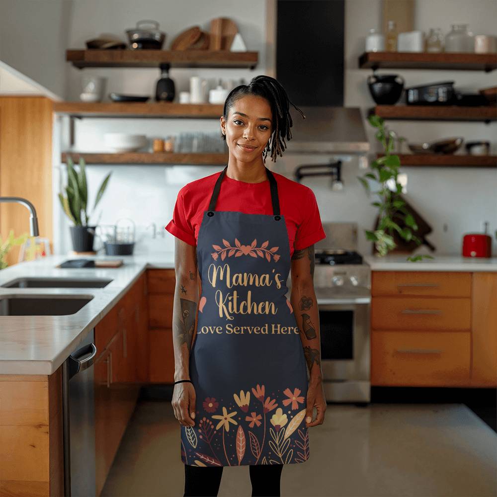 Personalized Linen Kitchen Apron│ Custom Cooking Apron│ Mama's Kitchen - MyRoomyStuff