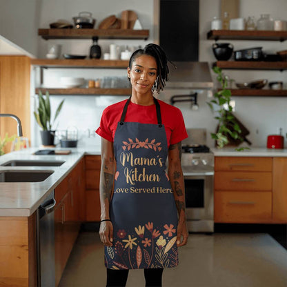 Personalized Linen Kitchen Apron│ Custom Cooking Apron│ Mama's Kitchen - MyRoomyStuff