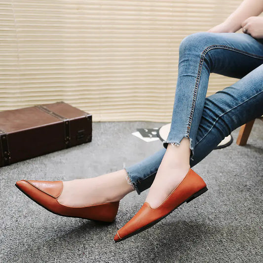 Pointed Flats - Mom Shoes - Flat Shoes